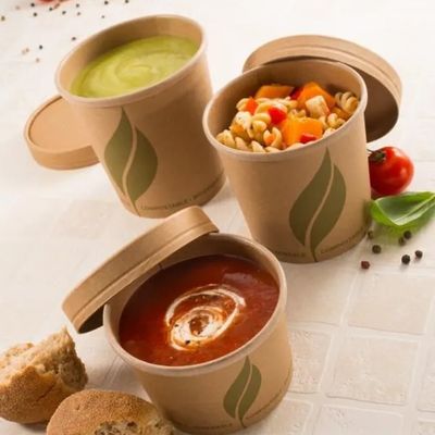 PE লেপ 8oz 12oz একক কাগজ কাপ স্যুপ পরিবেশন করা কাগজ পার্টি বাটি গরম ঠান্ডা খাবার জন্য